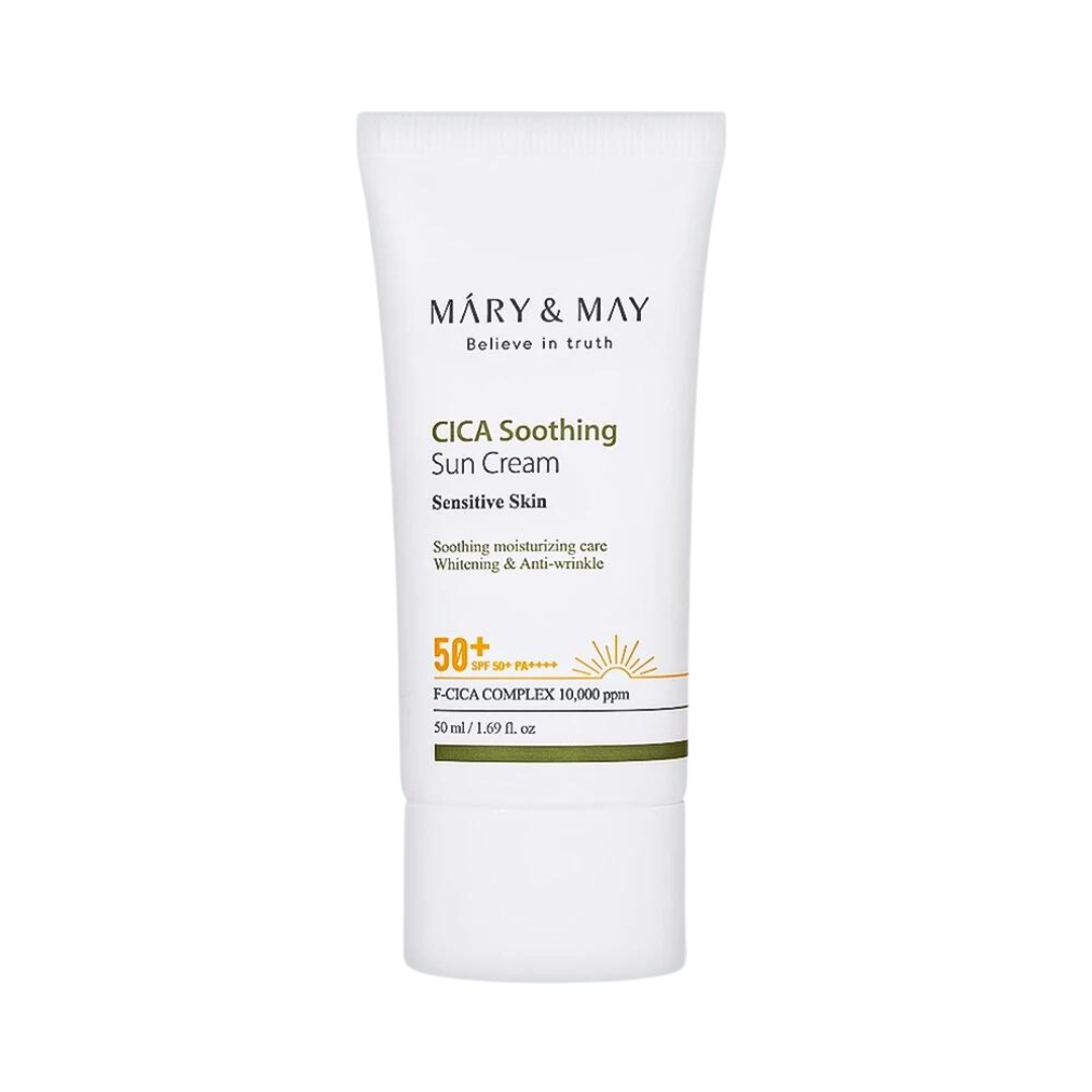 Mary&May Cica Soothing Sun Cream | Слънцезащитен крем с азиатска центела, SPF50+ PA++++