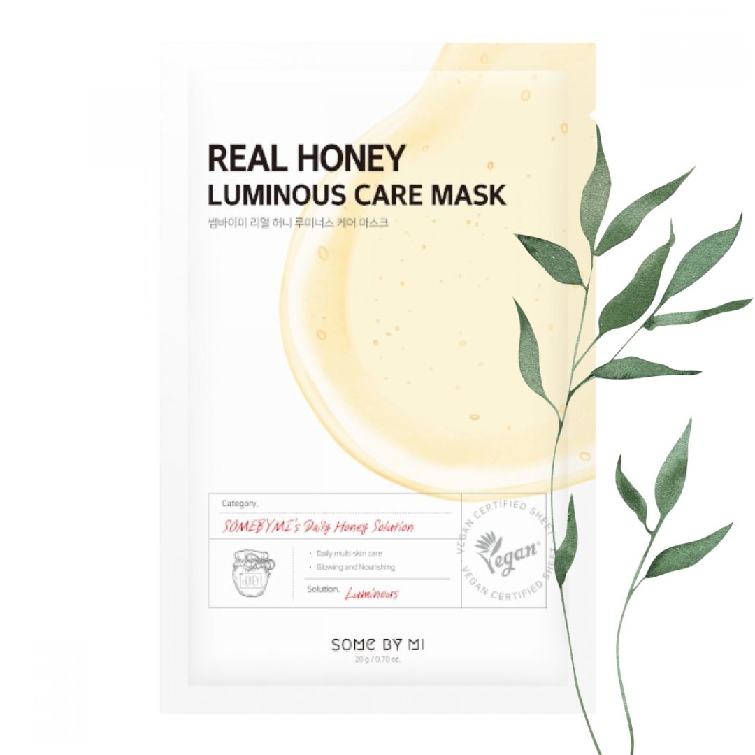 SOME BY MI Real Honey Luminous Care Mask | Подхранваща лист маска за лице с мед