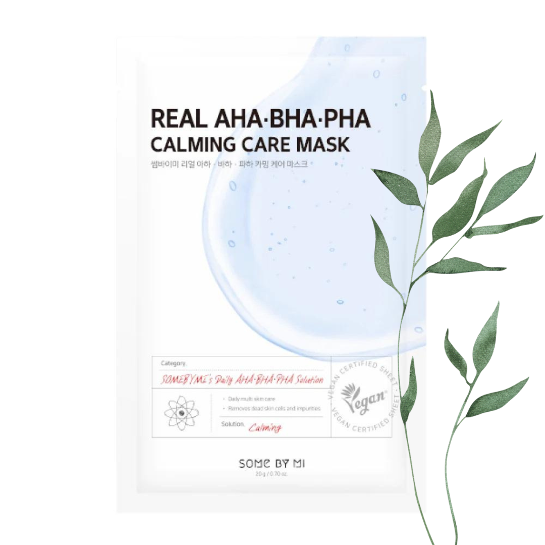SOME BY MI AHA BHA PHA Calming Care Mask | Ексфолираща лист маска за лице с хидрокси киселини