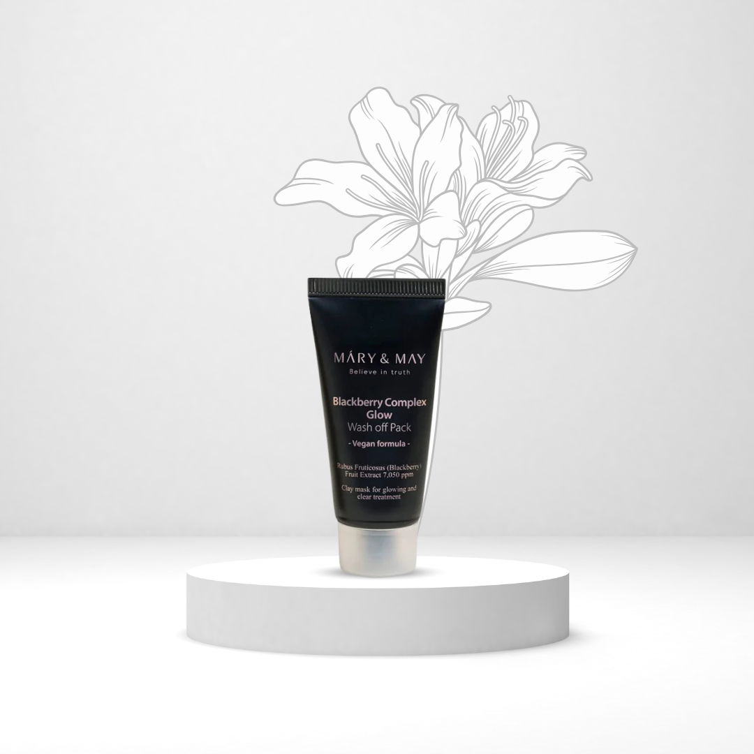 Mary&May Blackberry Complex Glow Wash Off Pack Mini | Антиоксидантна глинена маска с къпина
