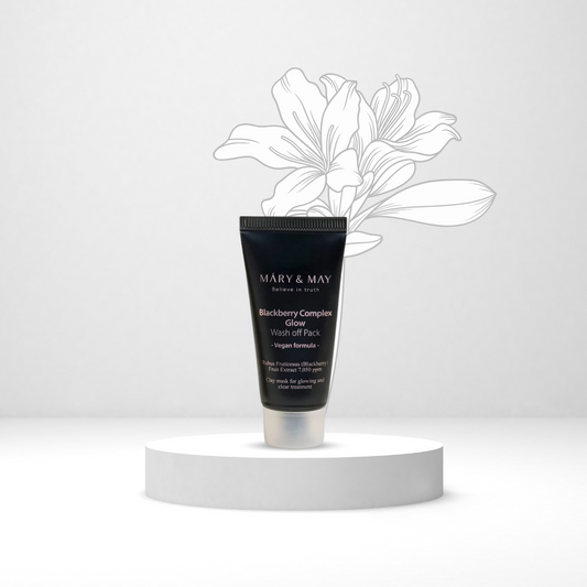 Mary&May Blackberry Complex Glow Wash Off Pack Mini | Антиоксидантна глинена маска с къпина