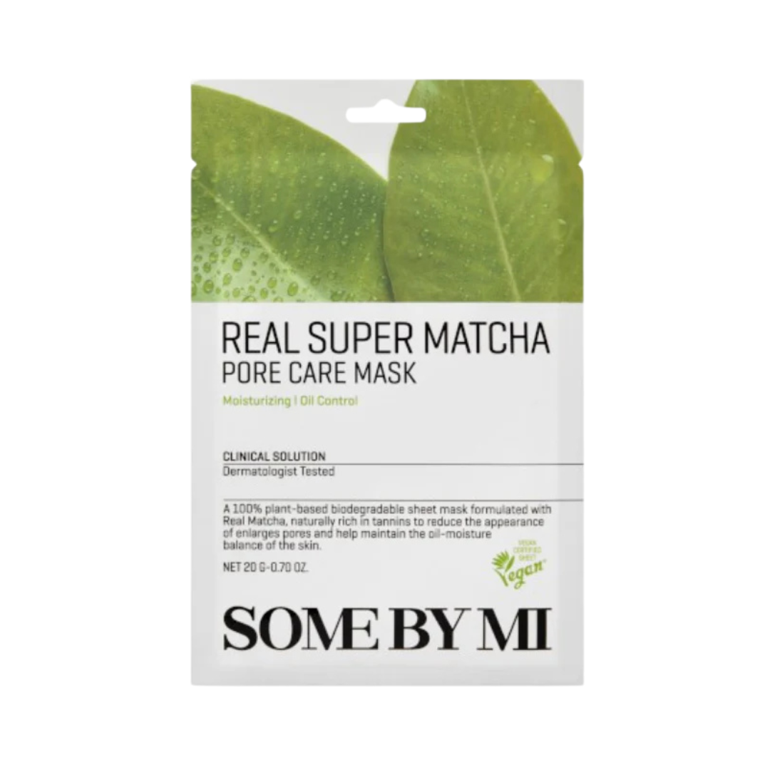 SOME BY MI Real Care Mask Super Matcha Pore | Лист Маска за свиване на порите с матча