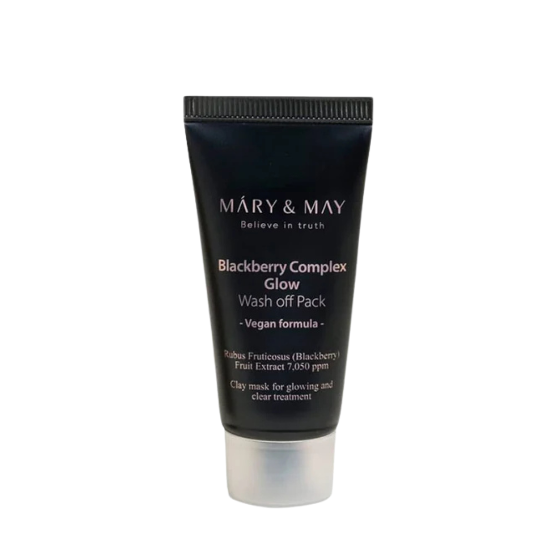 Mary&May Blackberry Complex Glow Wash Off Pack Mini | Антиоксидантна глинена маска с къпина