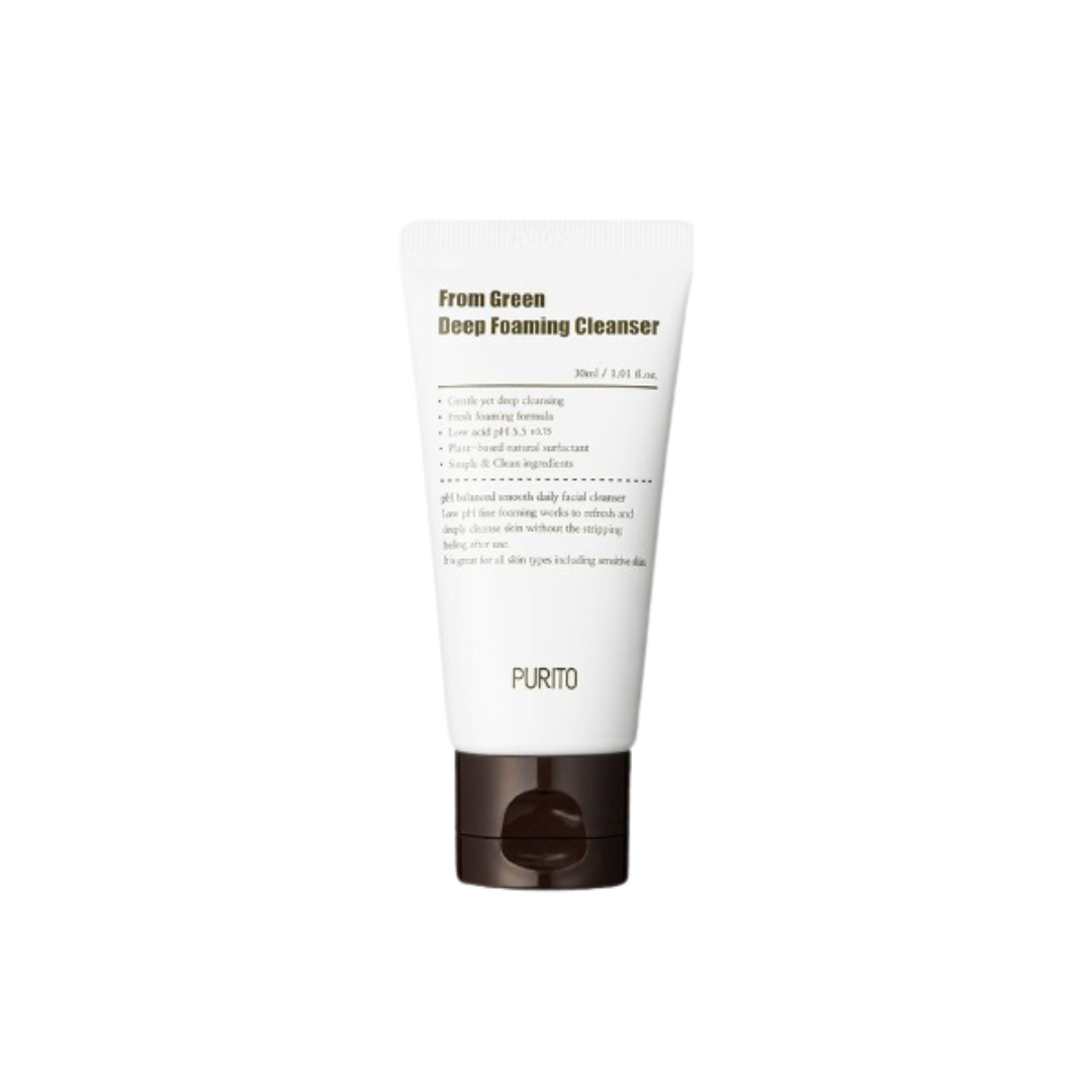 PURITO From Green Deep Foaming Cleanser Mini | мини почистваща пяна за лице с центела