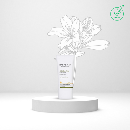 Mary&May Cica Soothing Sun Cream | Sunscreen with Asian Centella, SPF50+ PA++++