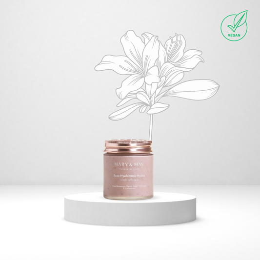 Mary&May Rose Hyaluronic Hydra Wash Off Mask Pack | Хидратираща глинена маска за лице с рози и хиалуронова киселина