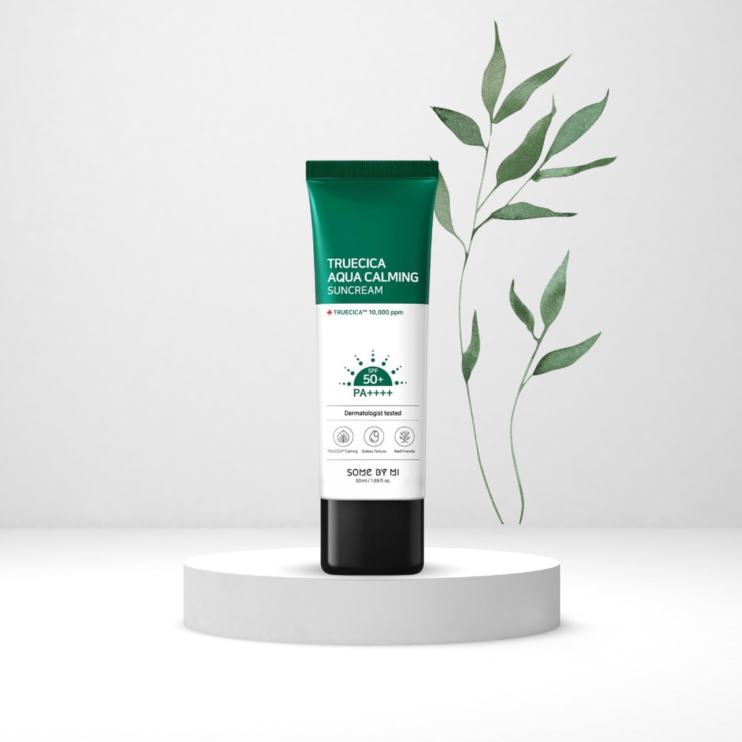 Truecica Aqua Calming Sun Cream | Слънцезащитен крем с чаено дърво и Centella Asiatica