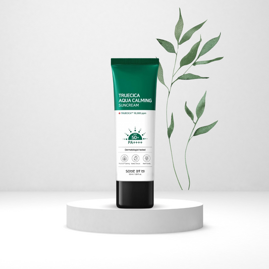 Truecica Aqua Calming Sun Cream | Слънцезащитен крем с чаено дърво и Centella Asiatica