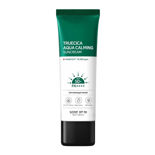 Truecica Aqua Calming Sun Cream | Слънцезащитен крем с чаено дърво и Centella Asiatica