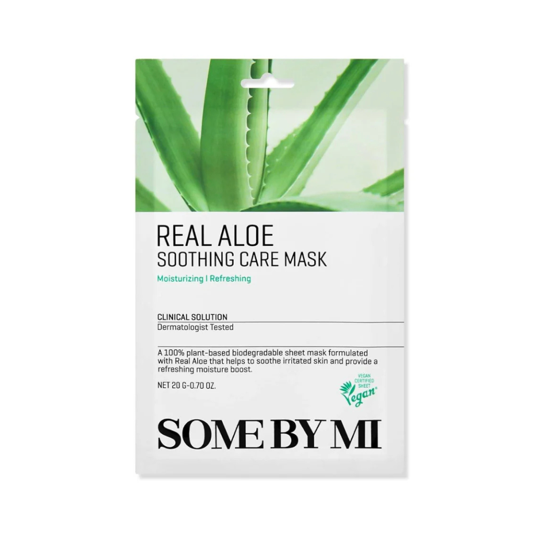 SOME BY MI Real Care Aloe Soothing | Успокояваща маска за лице с алое вера