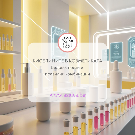 Как да използваме киселините в грижата за кожата? Видове AHA, BHA, PHA, техните ползи и кои комбинации са безопасни за сияйна и здрава кожа.