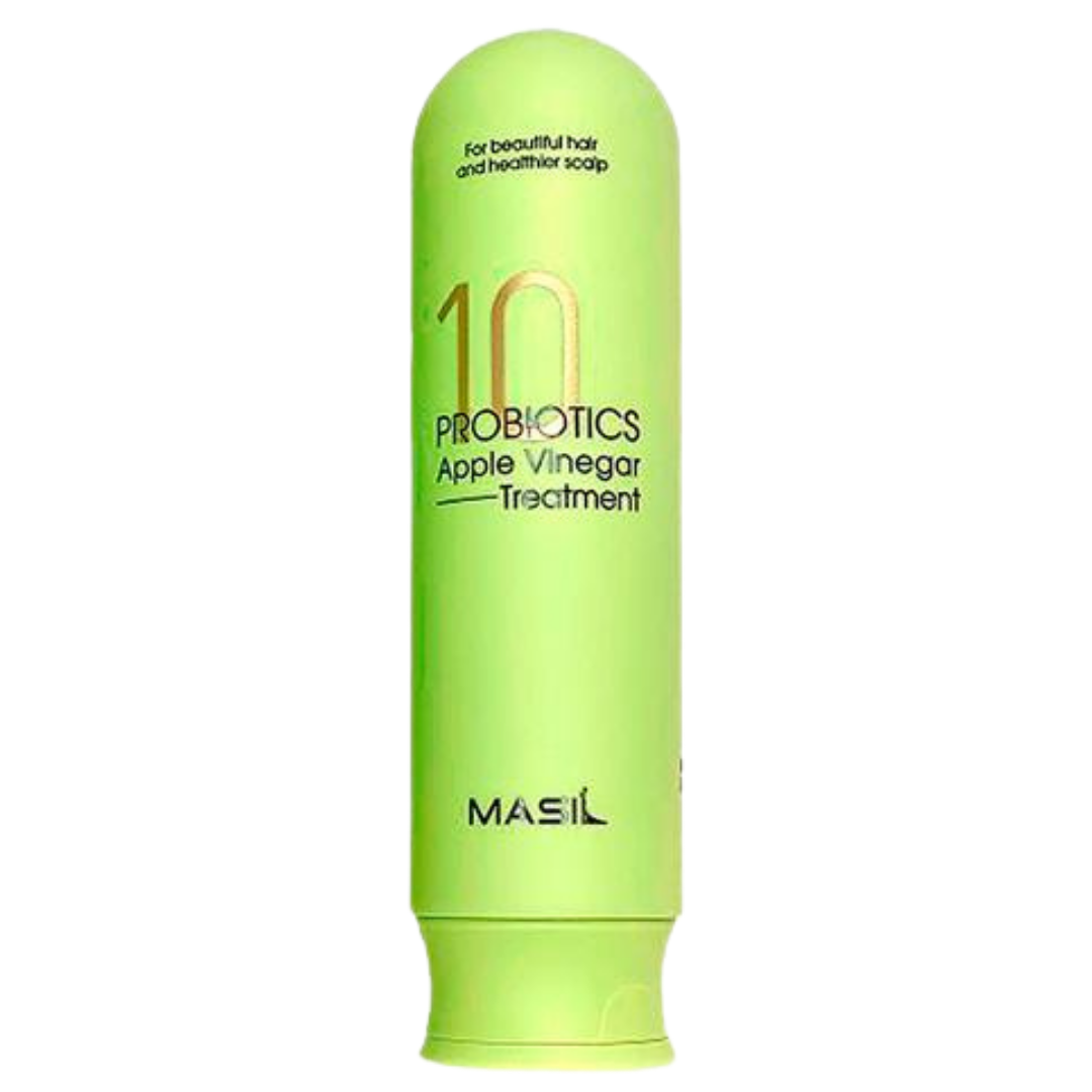 MASIL 10 Probiotics Apple Vinegar Treatment с ябълков оцет, пробиотици, колаген и растителни протеини за балансиран скалп и мека, гладка и блестяща коса. azalea.bg корейска козметика за коса